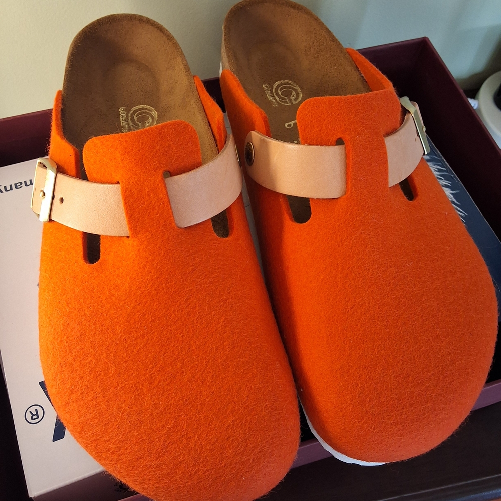 Birkenstock x Concepts Boston Clog Orange Felt Men’s EU 45 US 12 Limited Collab